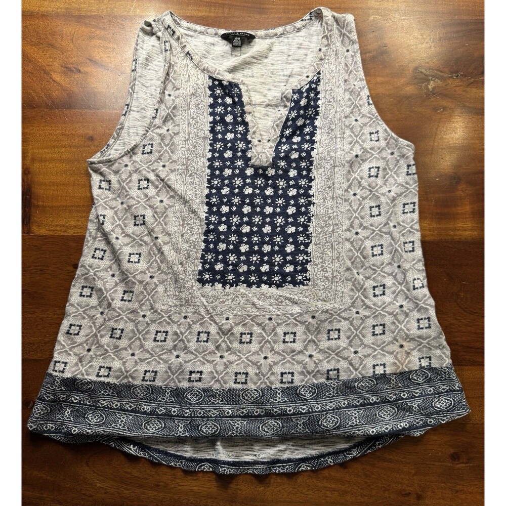 Lucky Brand Women's Medium Tank Top Boho Tank Top Sleeveless Lightweight